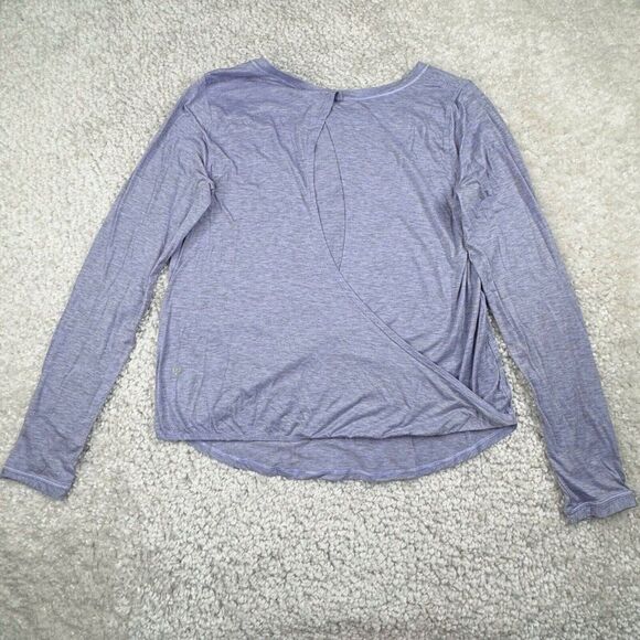 Lululemon Wild Twist Long Sleeve Shirt Heather Lavender Dusk Purple - Picture 2 of 9